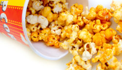spilled popcorn